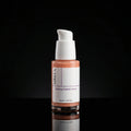 Sirela Firming Peptide Serum bottle on a black background